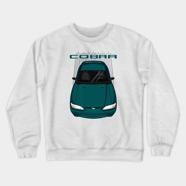 Mustang Cobra 1994 to 1998 SN95 - Green Crewneck Sweatshirt by V8social